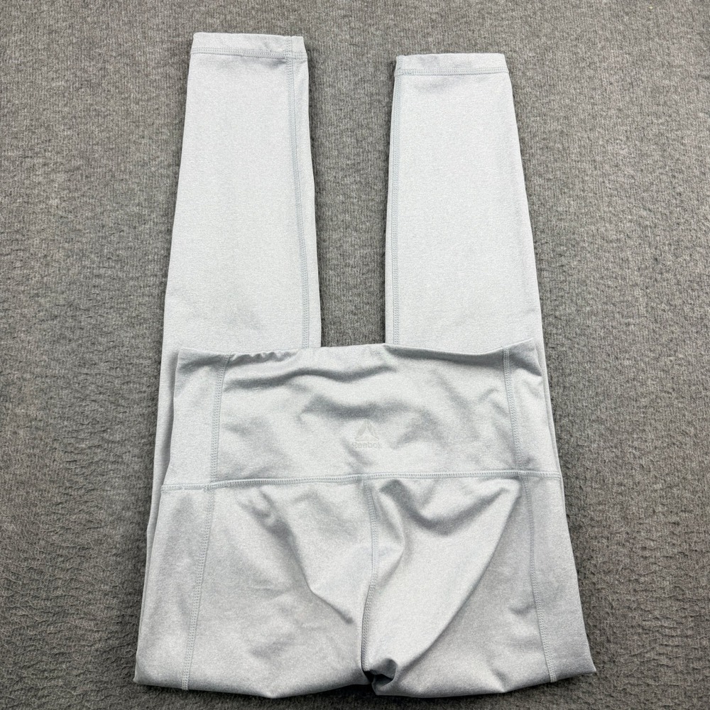 Reebok Women's High Waisted Athletic Leggings Light Gray Heathered Size‎ Small